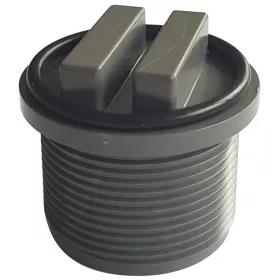 Stopplel mit O- Ring,  Gewinde 33 MM 1.5' dunkelgrau