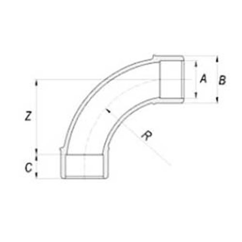 Bogen 90° D32