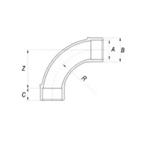 Bogen 90° D315 