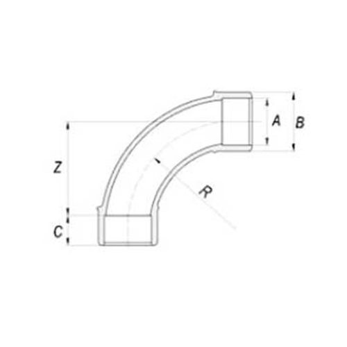 Bogen 90° D315 