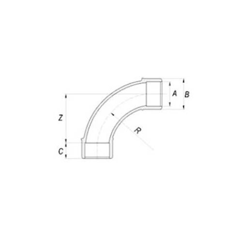 Bogen 90° D400 