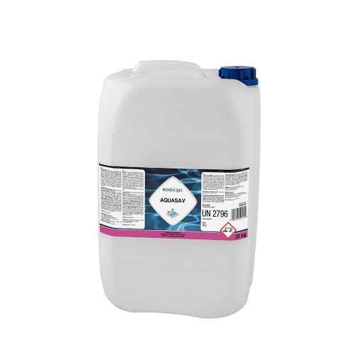 Aquasav pH minus Schwefelsäure 15% 25 kg + FLA 220 Kanister 25l, weiss