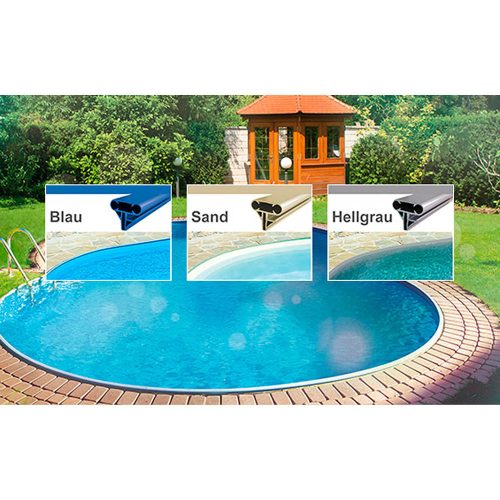 Modena Schwimmbecken 3,5 x 1,2m 0,8 mm graue Folie