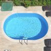 Tierra Blue Pool, 8x4x1,5 m oval, Stahlmantebecken mit  0,8 mm blauer Folie