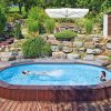 Tierra Blue Pool, 8x4x1,5 m oval, Stahlmantebecken mit  0,8 mm blauer Folie