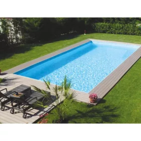   Tierra Panel Pool Modulpool 7x3x1,5 m , Überlaufbecken , mit 0,8 mm blauer Folie