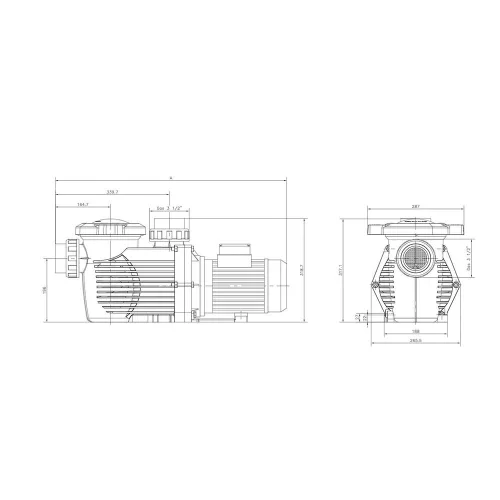 Filterpumpe PRIME 30 2,5 kW/400V, 30 m3/h