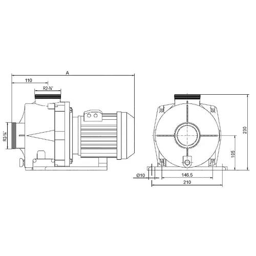 NIGER KING 75 M Massagepumpe 230V 0,75HP