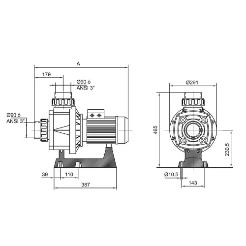 Filterpumpe  HCP 10301-KARPA 45 2,76 kW/230V, 48 m3/h