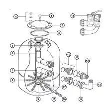 KRIPSOL KS EVO  Filterpumpe 9,8 m3/h 1~ D50 0,37 kW IE2  + KRIPSOL S1 Polyester-Sandfilter D500 10 m3/h mit Seitenventil