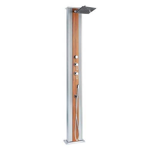 DADA PIÚ Solardusche, gerade, alu , 40 l, Holzdekor