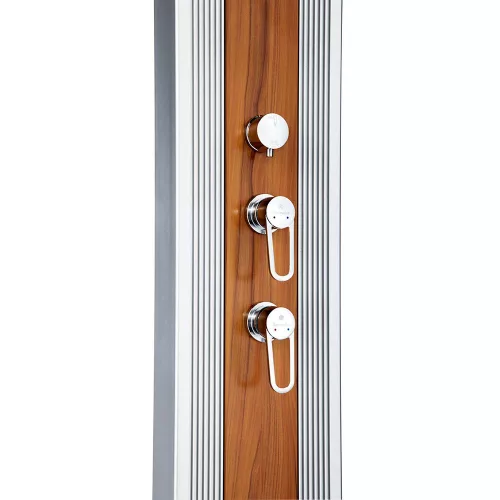 DADA PIÚ Solardusche, gerade, alu , 40 l, Holzdekor